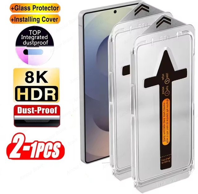 Premium Displayschutzfolie aus gehärtetem Glas mit oleophober Beschichtung für Samsung Galaxy S26 S25 S24 Plus und S24 Ultra, transparent - Bild 1