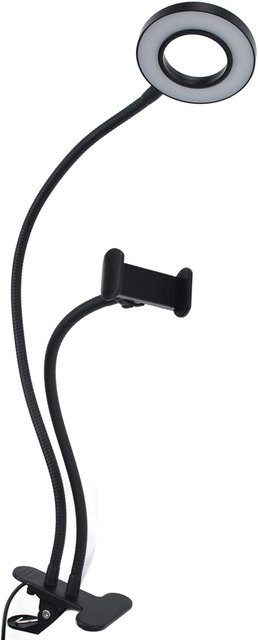 mfySpace Selfie Ringleuchte mit 3 einstellbaren Farben und USB-C-Anschluss in Schwarz - Bild 1