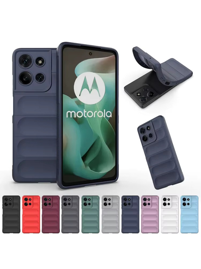 Stoßfeste Schutzhülle mit Wellenmuster für Motorola Moto G-Serie und Edge 70 Fusion in Grau - Bild 6