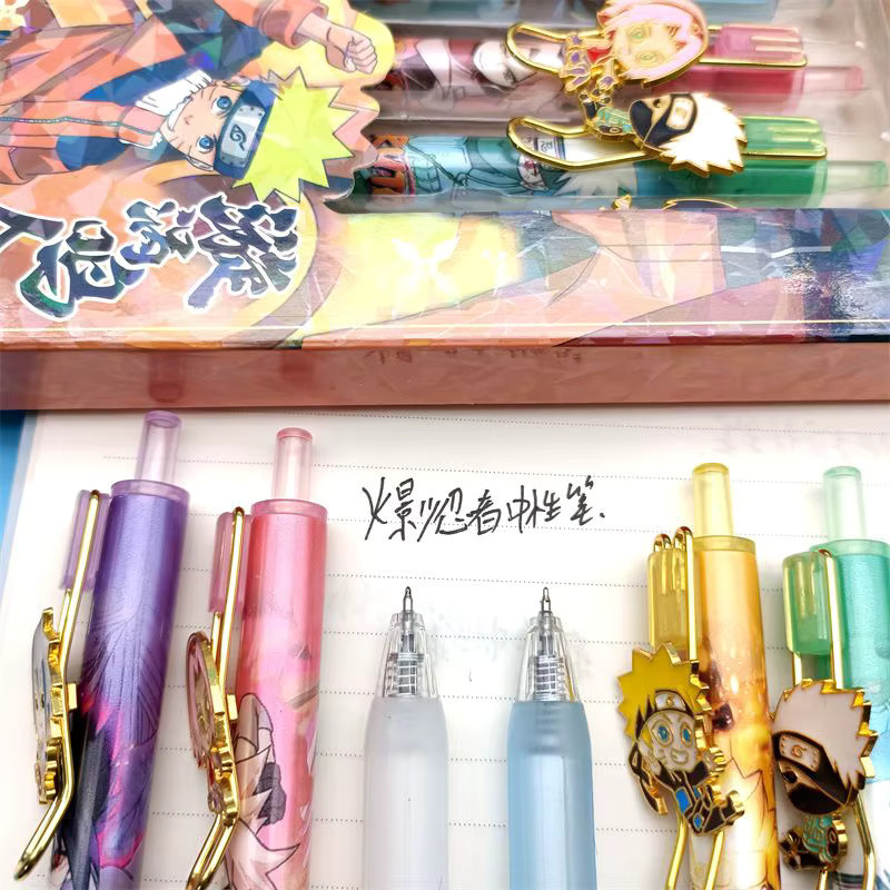 Bandai Naruto Stiftetui-Set mit Metall-Patch und Klick-Kugelschreiber in Multicolour - Bild 3