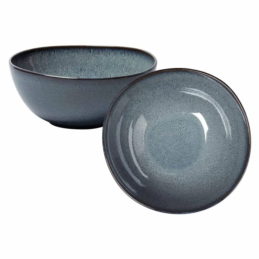 Villeroy & Boch like. Servierschüsseln Lave aus Steinzeug, 2er Set, Grau, Durchmesser: 28,4 cm - Bild 2