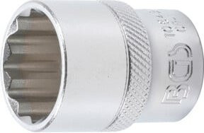 BGS Steckschlüssel-Einsatz Zwölfkant 10642, Antrieb Innenvierkant 12,5 mm (1/2 Zoll), Schlüsselweite 22 mm, Farbe Silber - Bild 1