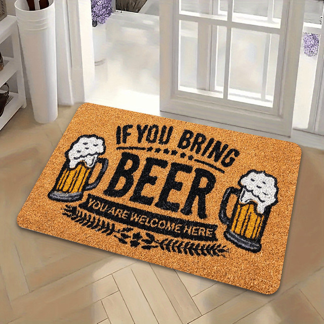 VIKAMA Beer Lovers Willkommensteppich als Fußmatte für Wohnzimmer, Schlafzimmer und Eingangsbereich, B/T: 60 x 40 cm - Bild 1