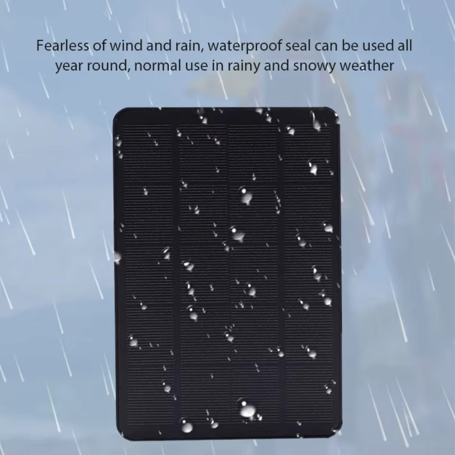 PHONEPACE Micro USB-C Solarpanel-Ladegerät für den Außenbereich in Schwarz, kompatibel mit Überwachungskameras und kleinen Beleuchtungssystemen sowie wiederaufladbaren Powerbanks - Bild 3