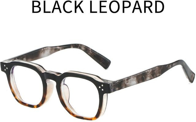 Lesebrille für Herren, quadratisch, Vollrand, Kunststoff, transparent, multicolour, +4.0 - Bild 1