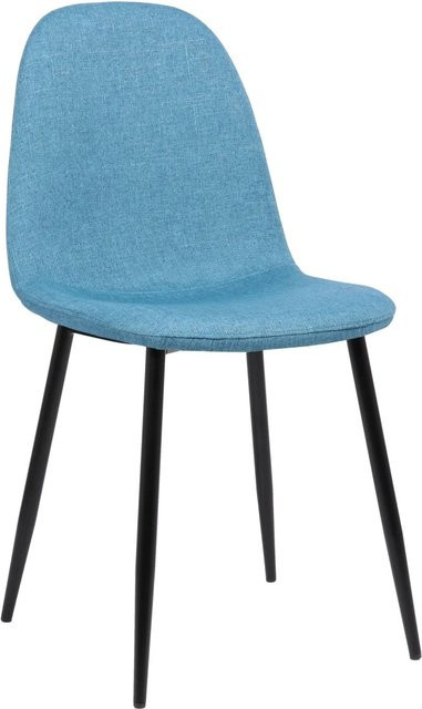 DELUKE Esszimmerstuhl MOVI in Blau aus Stoff und Metall, modern gestaltet, Höhe: 88 cm, Breite: 44 cm, Tiefe: 51 cm - Bild 1