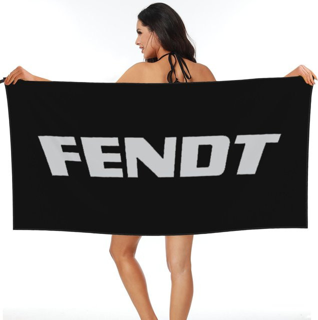 Fendt Traktor Strandtuch aus Mikrofaser, schwarz, B: 80 cm, L: 160 cm - Bild 1