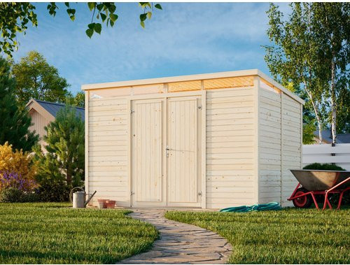 Palmako Holz-Gartenhaus Elias mit Pultdach in Natur aus Fichte, B/T/H: 330 x 228 x 220 cm - Bild 2
