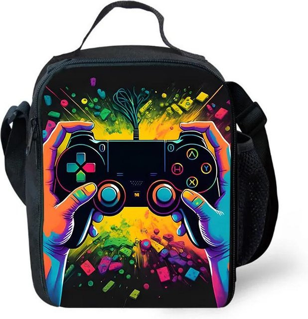 Fancy Style Studio Isolierte Kinder-Lunchtasche mit Cartoon-Spielkonsolen-Design in Multicolour - Bild 1