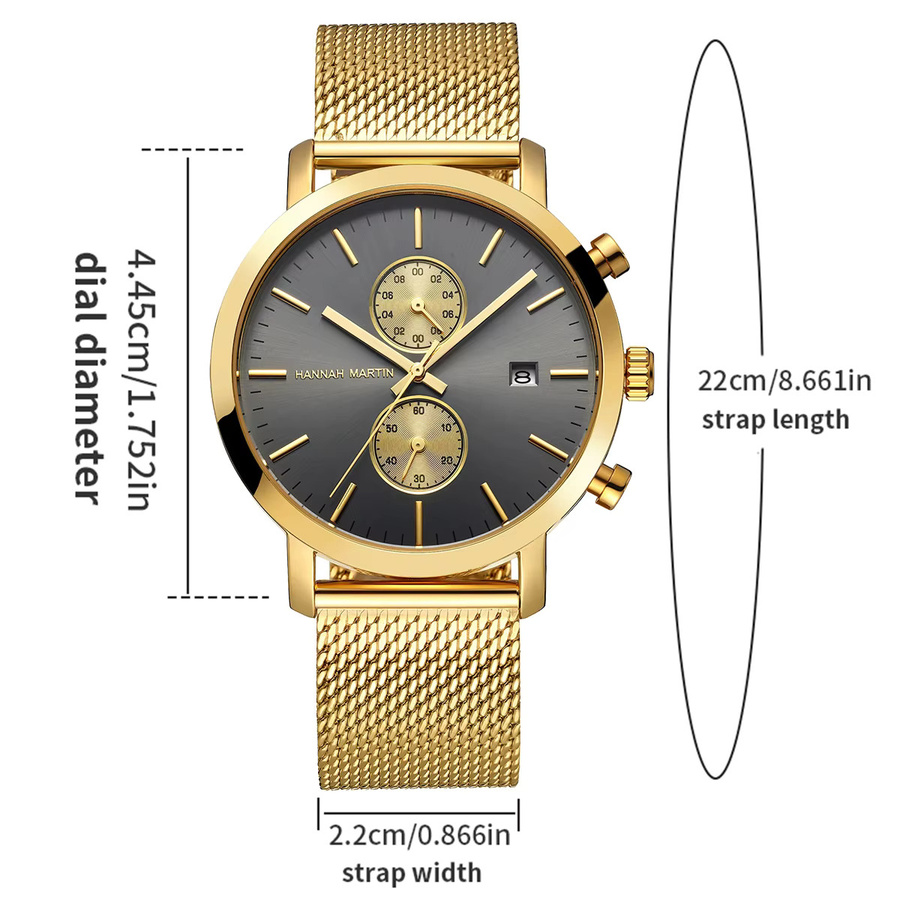 VA VA VOOM Armbanduhr Edelstahl, Quarz, Schwarz, Herren - Bild 2