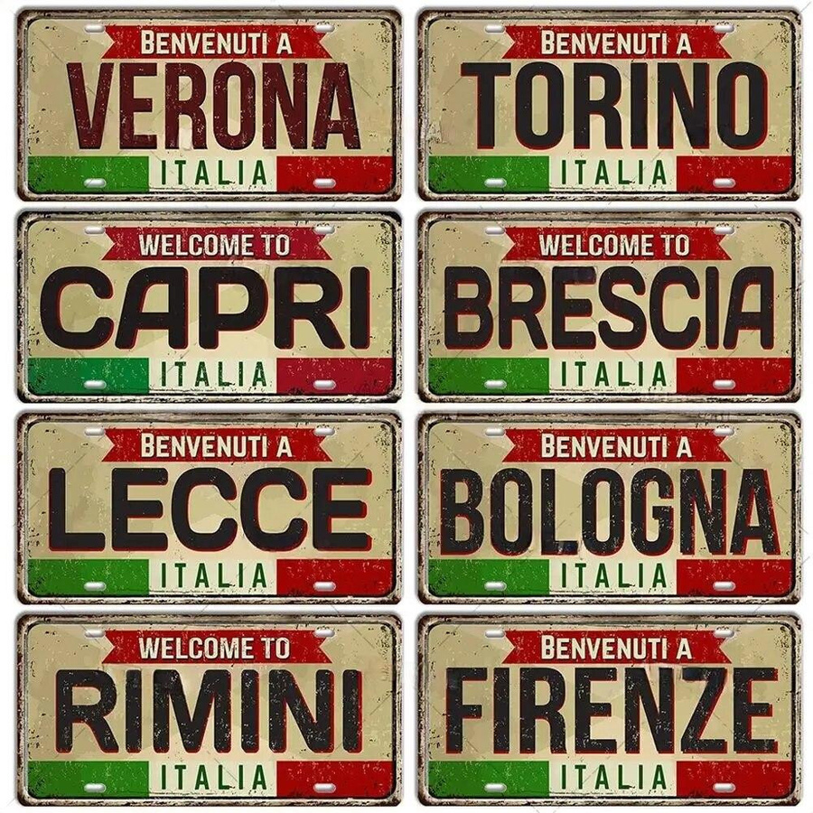 SAZ Tin Sign Metall-Blechschild Italien Wanddeko Rechteck B: 30 cm, H: 15 cm, T: 15 cm - Bild 2
