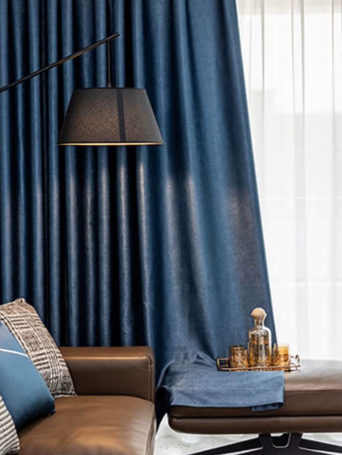 CENTURyMiG Vorhang in Blau, blickdicht und thermoisolierend, modern aus Polyester - Bild 2