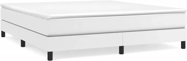 vidaXL Boxspringbett Weiß aus Kunstleder B/T/H: 160 x 200 x 203 cm - Bild 1