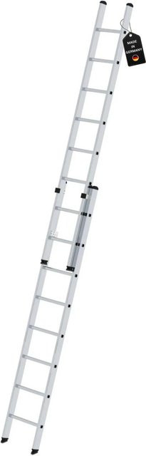 PROREGAL Sprossen-Schiebeleiter 2-teilig ohne Traverse, Farbe: Silber, 2 x 8 Sprossen - Bild 1
