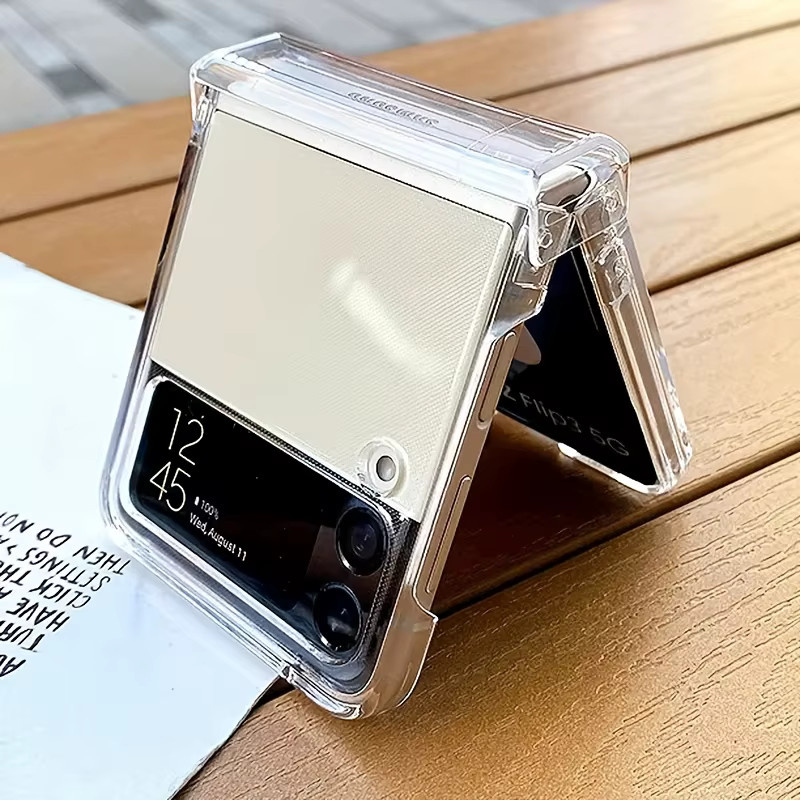 Transparente Anti-Drop Hartschale PC Schutzhülle für Samsung Galaxy Flip 6, Flip 5, Flip 4 und Flip 3 - Bild 4
