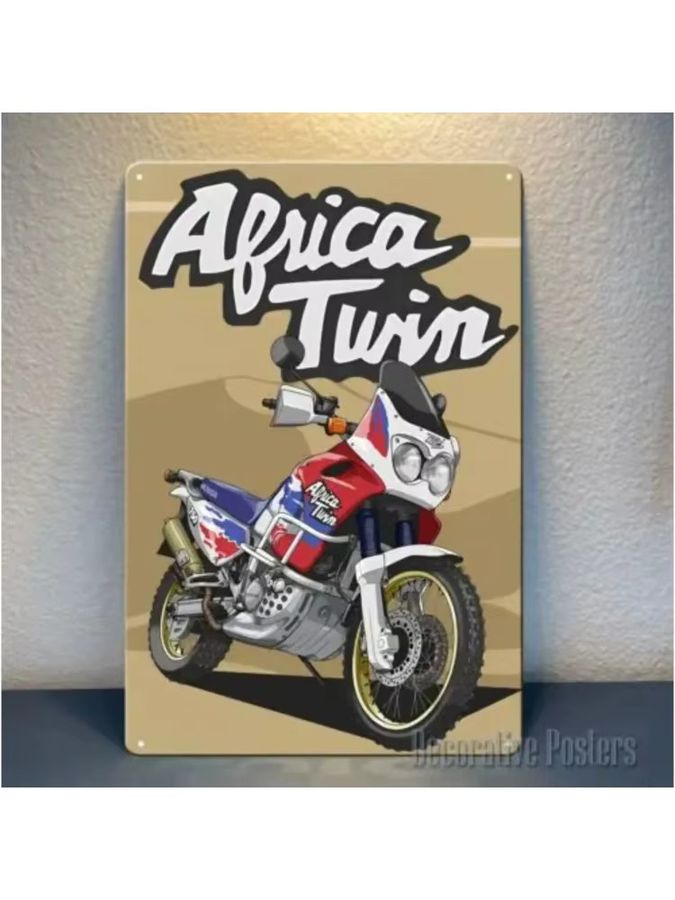 Potdemiel Metallposter Honda Africa Twin Wandschild Breite: 20 cm, Höhe: 30 cm - Bild 3