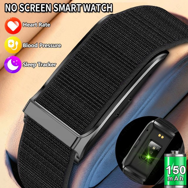 LIGE Smartwatch für Damen und Herren mit Herzfrequenzmessung, Blutdruckmonitor und Schrittzähler, wasserdichtes Fitness Tracker Armband in Schwarz und Blau - Bild 1