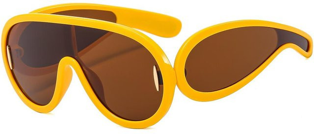 Binchi Outdoor Equipment Sportsonnenbrille Herren, Vollrand, Plastic, yellow - Bild 1