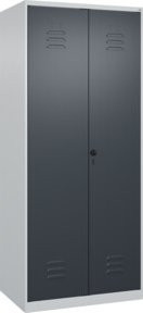 C+P Wäsche- und Garderobenspind Classic PLUS mit 2 Abteilen, Anthrazitgrau, H x B x T: 185 x 80 x 50 cm - Bild 1