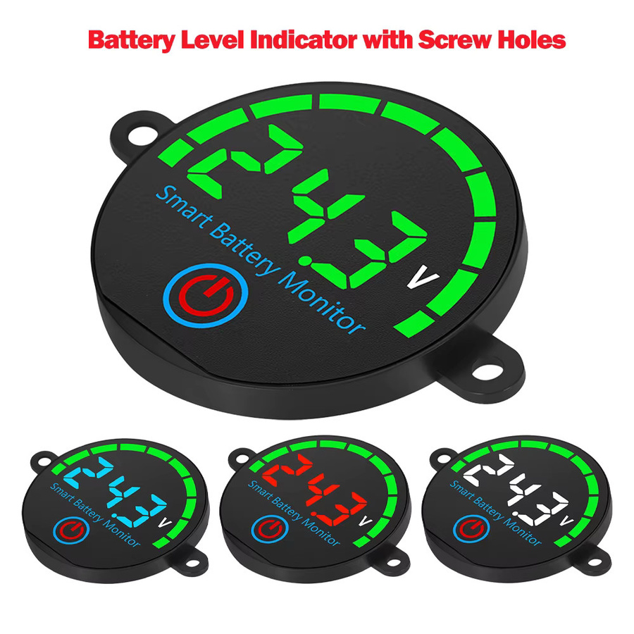 diymore DC 7-55V Batteriestandsanzeige mit Spannungs- und Ladeanzeige in Schwarz und Grün - Bild 3