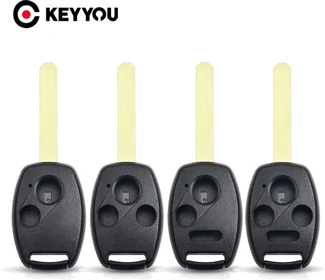 Keyyou 10er Set Ersatz Gehäuse für Honda Accord Civic Insight Ridgeline in Schwarz - Bild 1