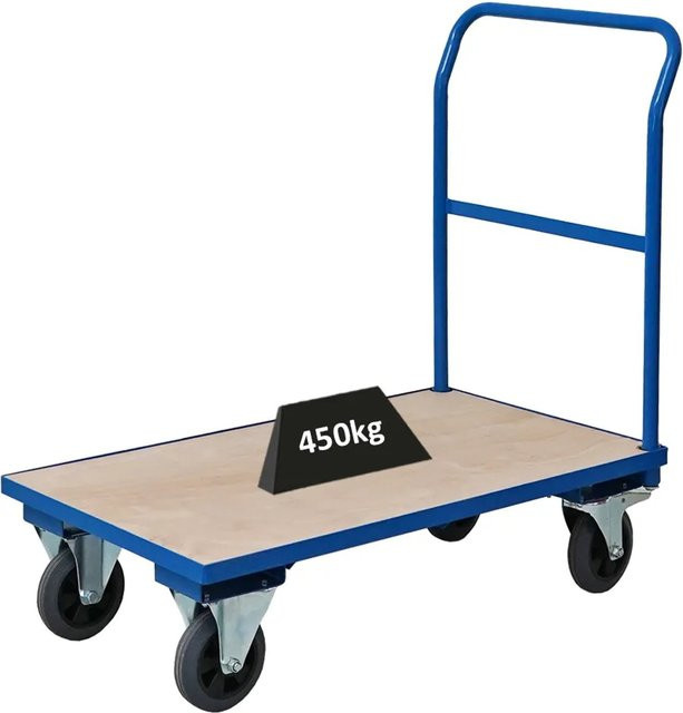 PROREGAL Profi Plattformwagen aus Stahl in Lichtblau, H x B x T: 102 x 60 x 98 cm - Bild 1