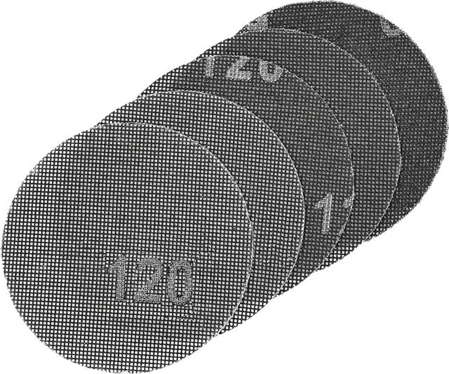 LUX-TOOLS Gitterleinen für Exzenterschleifer, Durchmesser: 225 mm, Körnung: 120, Schwarz - Bild 1