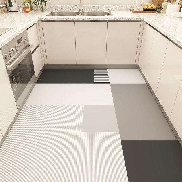 Karpetti Flächenteppich aus PVC, wasserdicht und rutschfest, modern und geometrisch, Mehrfarbig, B: 55 cm, L: 200 cm - Bild 1