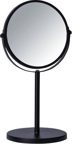 Wenko Kosmetik-Standspiegel Assisi aus Stahl in Schwarz, B/H/T: 18,5 x 34,5 x 15 cm - Bild 1