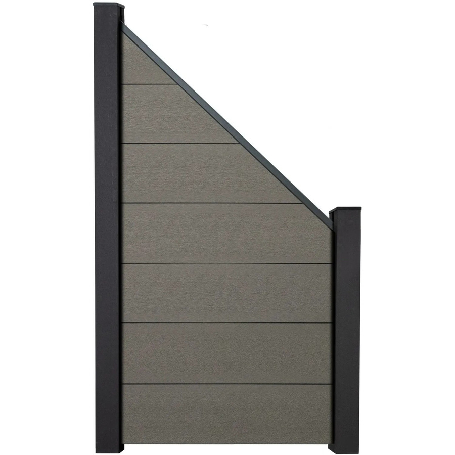 GroJa Solid Grande Steckzaun Schräg in Grau, B/H: 90 x 180 cm - Bild 2