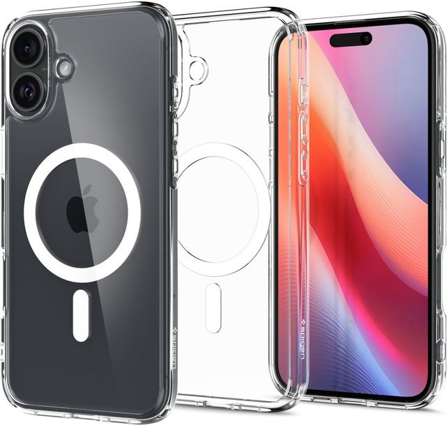 Spigen Ultra Hybrid MagSafe Schutzhülle für Apple iPhone 16 in Weiß und Transparent - Bild 1
