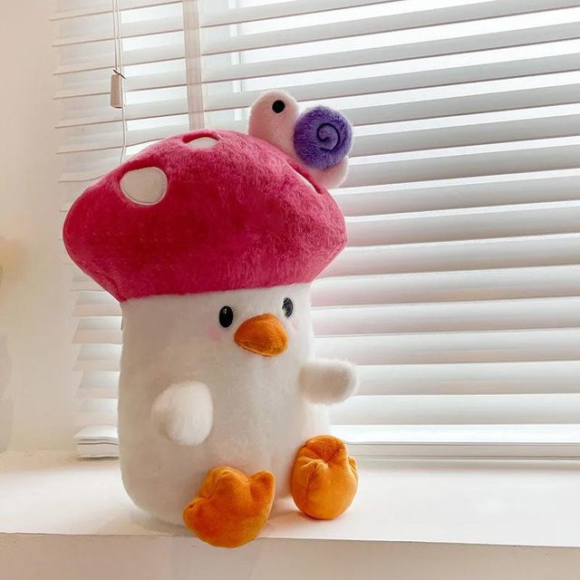 Süße Pilz-Hähnchen Plüschpuppe, Kuscheltier, 35cm, ab 14 Jahren - Bild 1