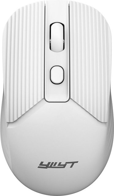 YWYT G862 Kabellose Maus mit 2,4 GHz, ergonomisches Design, 3 DPI-Stufen, Plug-and-Play, Weiß - Bild 1