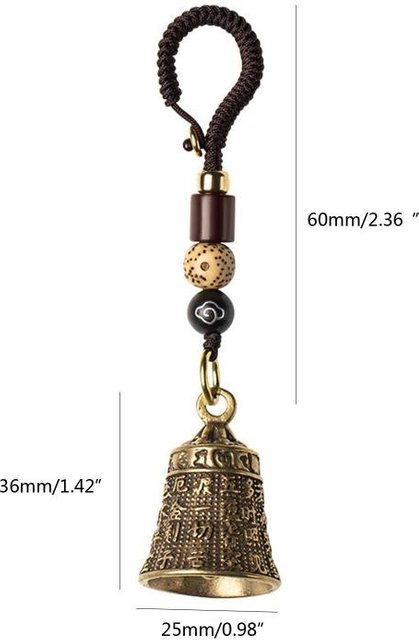 Schlüsselanhänger Messing, Sutra der buddhistischen Schrift, Unisex - Bild 1