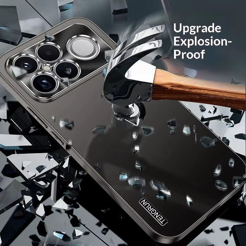 Stoßfeste Xiaomi POCO F8 Ultra und POCO F8 Pro Schutzhülle mit Metall-Objektivabdeckung und matter PC-Abdeckung in Schwarz - Bild 3
