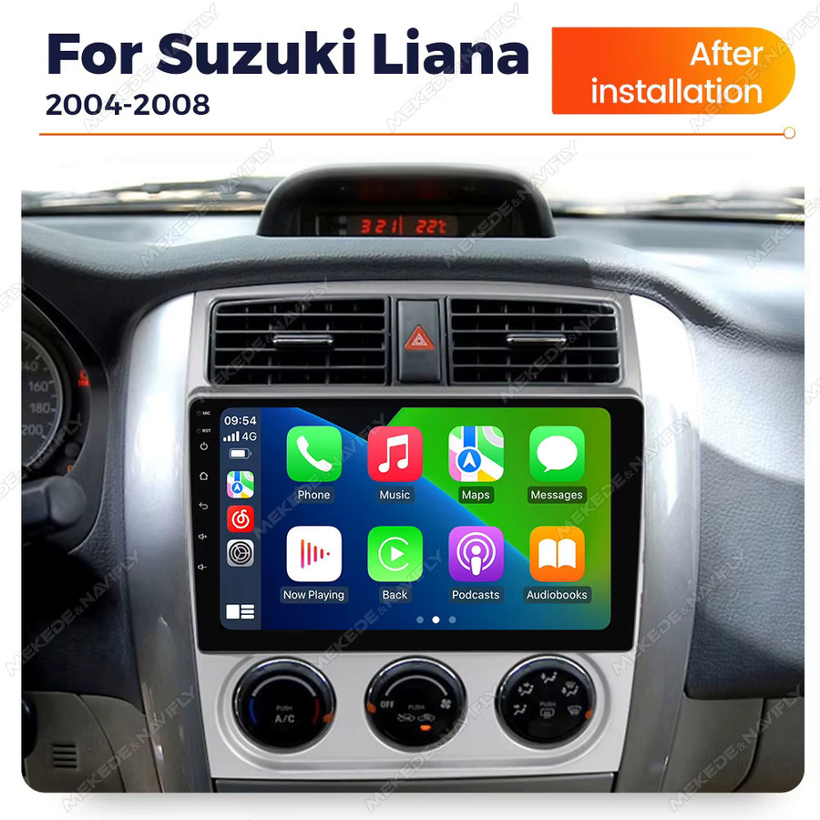 MEKEDE Multimedia Zentrale Radio für Suzuki Liana 2004-2013 mit HD Kamera Unterstützung, Carplay und WIFI in Schwarz - Bild 2
