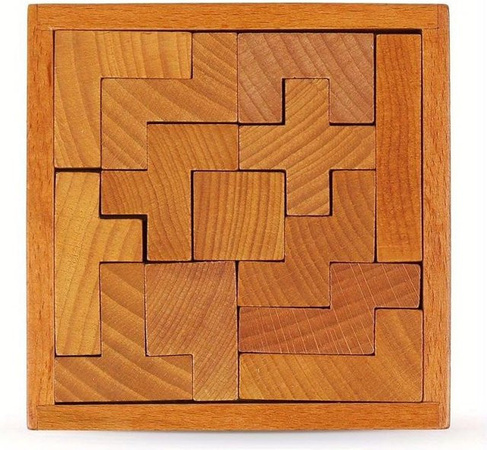 Yiran toy Busaurus Gehirnjoggel-Puzzle Tiefbraunes Holz ab 3-6 Jahre