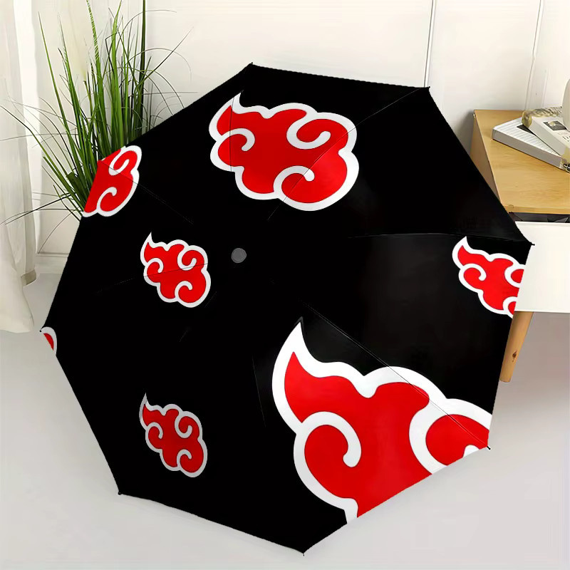 Bandai Akatsuki-Wolken-Regenschirm mit Cartoon-Muster in Multicolour - Bild 3