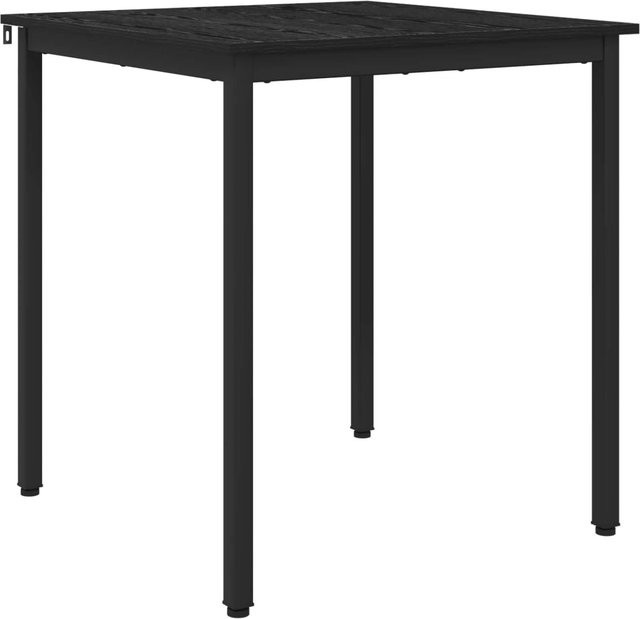 vidaXL Esstisch in Eiche und Schwarz mit Metallgestell und Holzwerkstoffplatte, rechteckig, minimalistisch, B/T/H: 120 x 70 x 75 cm - Bild 1