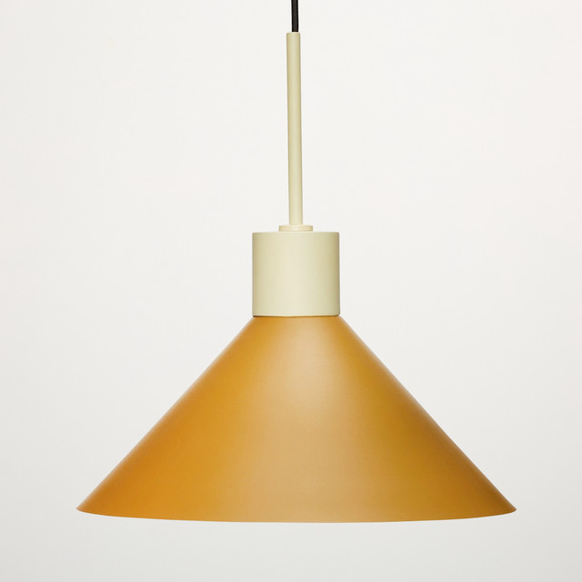 Hübsch Interior Deckenlampe Yama in Bernstein mit Metallgehäuse und E27 Fassung, dimmbar - Bild 1