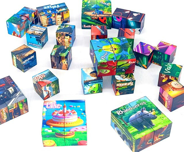 Meade Kreatives DIY 3D Magnetblock Puzzle Spielzeug in Mehrfarbig - Bild 1