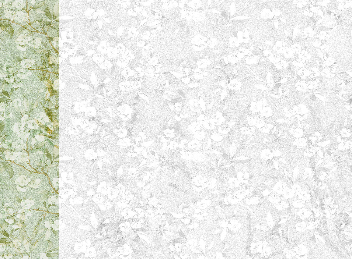 Jannelli & Volpi Mural Momo Green Panel 1 Floral Vinyl Tapete - Bild 1