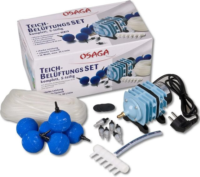 OSAGA LK 35 Teichbelüfter Set aus Aluminium mit Netzbetrieb - Bild 1