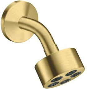 Hansgrohe Axor One 75 Kopfbrause mit Brausearm, Rund, Messing gebürstet, Gold, Regendusche, wandmontiert, wassersparend und Anti-Kalk-Funktion - Bild 1
