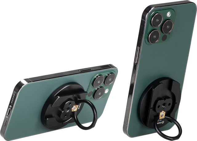 FANAUE Magnetischer Telefonringhalter in Schwarz mit Arri-Loch, 1/4 Zoll Schraubenloch und Kaltschuhanschluss für Stativhalterungen und Kugelköpfe - Bild 1