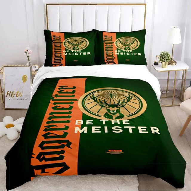 WEN-july Bettwäsche-Set mit Hirsch-Motiv in Grün, weiche Bettbezüge und Kissenbezüge aus Mikrofaser, B/H: 260 x 220 cm - Bild 1
