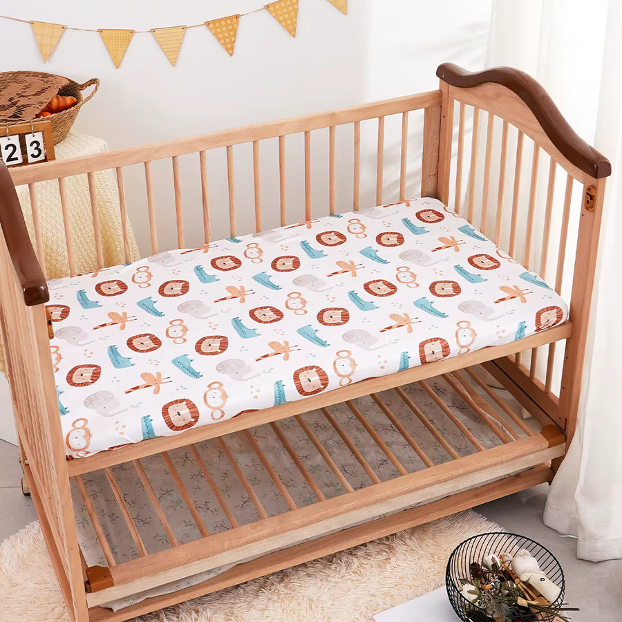 Happyflute Baby-Stubenwagen-Spannbettlaken aus atmungsaktiver Mikrofaser mit Tiermotiven, Multicolour, B/T: 130 x 70 cm - Bild 2