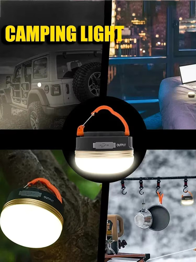 Heinast USB Camping Laterne Tragbare Mini Outdoor Lampe mit Haken für Zelt und Garten in Weiß und Schwarz - Bild 7