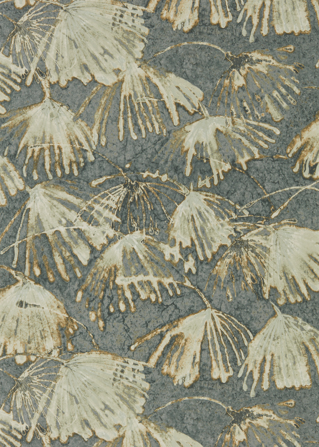 Zoffany Tapete Iliad Vlies-Tapete in Blau, Silber und Grau mit floralem und botanischem Muster - Bild 1