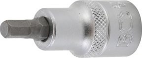BGS Bit-Einsatz 2733 in Silber, Länge: 55 mm, Antrieb Innenvierkant: 12,5 mm (1/2"), Innensechskant: 1/4" - Bild 1